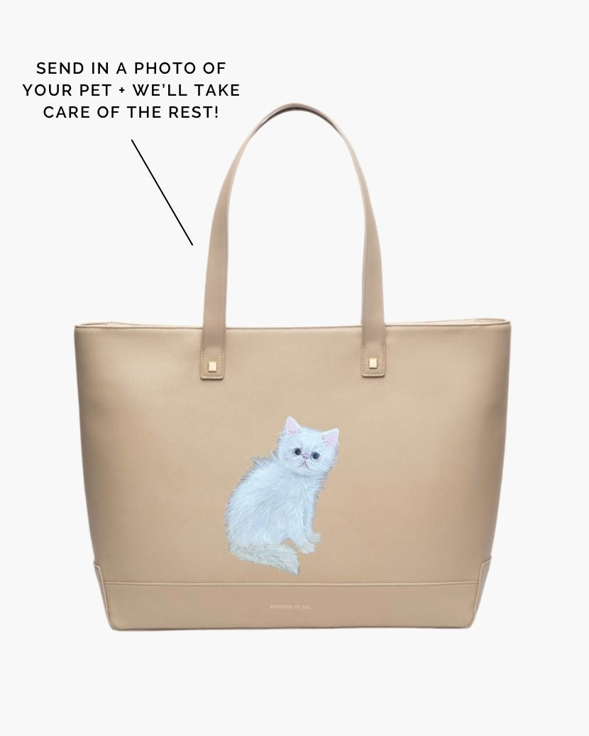 THE PET PORTRAIT TOTE - CREAM