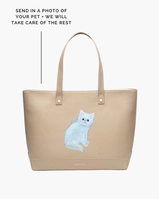 THE PET PORTRAIT TOTE - CREAM