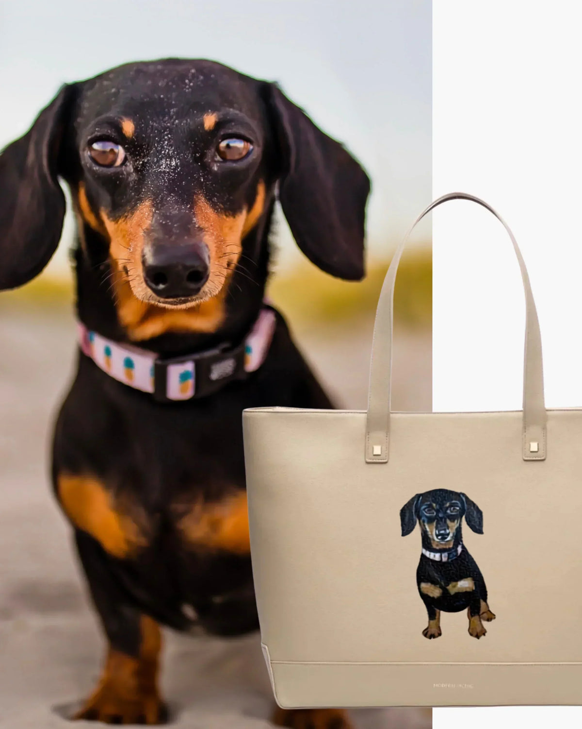 THE PET PORTRAIT TOTE - CREAM