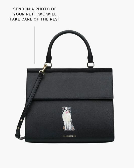 THE PET PORTRAIT LARGE LUNCHER - BLACK