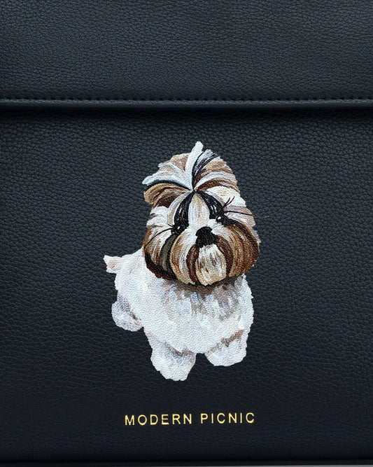 THE PET PORTRAIT LARGE LUNCHER - BLACK
