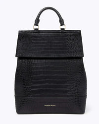 THE BACKPACK - BLACK CROC - PERSONALIZED