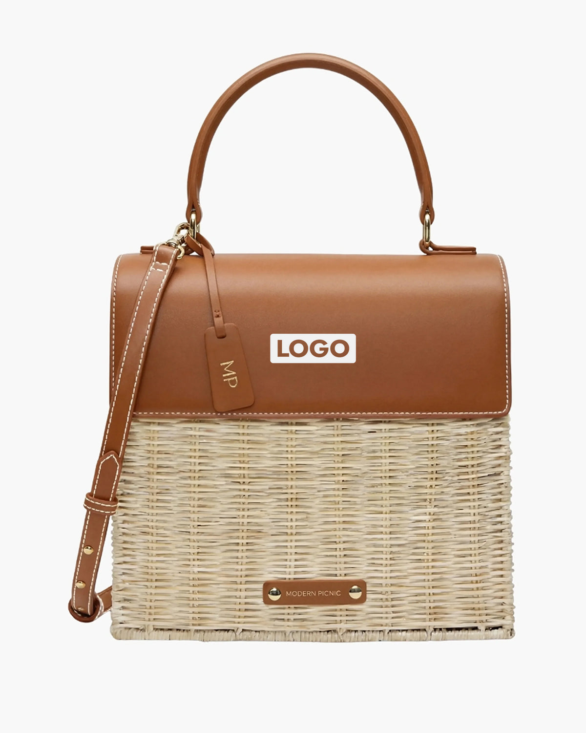 THE LUNCHER - LIGHT BROWN WICKER - CORPORATE GIFTING