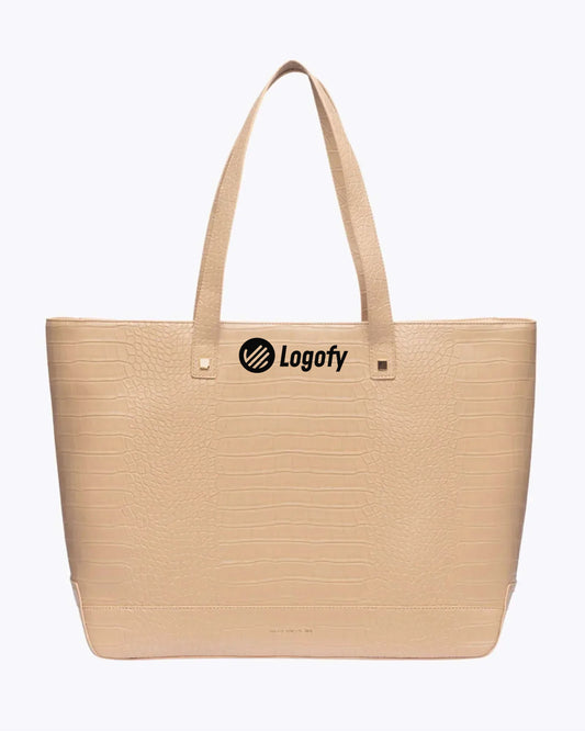 THE TOTE - CREAM CROC - CORPORATE GIFTING